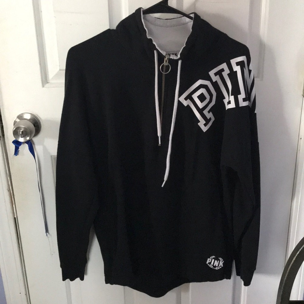 Pink pull over half zip.